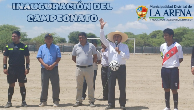 Inauguración de Campeonato de fútbol Casagrande