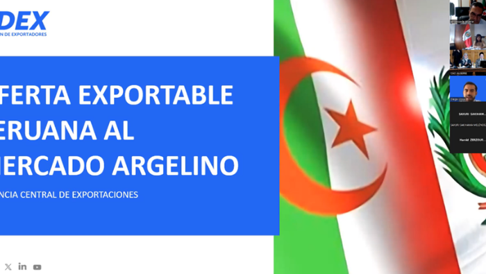 Cancillería organiza en Argel el II Webinar de Comercio Exteriores e Inversiones Perú-Argelia 2