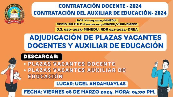 Contratación docente 2024 adjudicacion 07032024