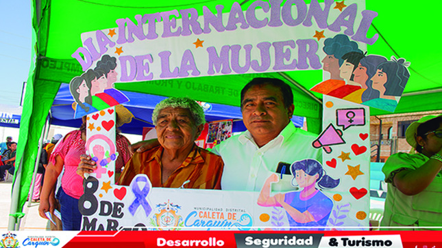 Al conmemorarse este 8 de marzo el “Día Internacional de la Mujer”, la Municipalidad Distrital Caleta de Carquín, a través de la Subgerencia de Desarrollo Social, realizó una campaña médica y de servicios informativos en la losa 27 de octubre. 

En la actividad se ofrecieron servicios de orientación en medicina general, psicología, obstetricia, enfermería, dental, nutrición. Además, se ofreció servicios informativos sobre orientación en materia laboral (programa trabajo sin acceso) ULE – Unidad Local de Empadronamiento, programas sociales y sobre gestión ambiental. 

En la jornada donde hubo sorteos y regalos estuvieron presentes el alcalde Hugo Bedón Vega, los regidores Rubén Reyes Meléndez, Eutimia Castro Oyola y Rogelia Lartiga Arévalo. la subgerenta de Desarrollo Social, Anyollina Paredes y la subprefecta distrital Fressy Junco Aliaga. 

Caleta de Carquín, 8 de marzo de 2024.

Oficina de Relaciones Pública e Imagen Institucional. 
