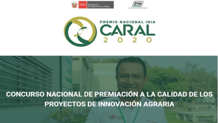 Foto del Premio Nacional Caral 2020, impulsado por el Instituto de Innovación Agraria.