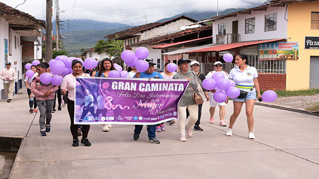 Municipalidad Provincial de Rodríguez de Mendoza, inicia con gran caminata las actividades en conmemoración del día de la mujer