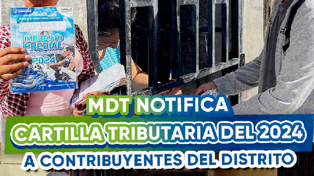  Con el fin de impulsar los pagos de #ArbitriosMunicipales y del #ImpuestoPredial 2024 y continuar mejorando los servicios de limpieza pública, seguridad; la Municipalidad de Tambogrande, a través de la Subgerencia de Recaudación y Orientación Tributaria, viene notificando las cartillas tributarias a contribuyentes del distrito, así lo informó el Gerente de Administración Tributaria.
En esta cartilla podrás encontrar las fechas de pago, para ponerte al día en el pago de tus tributos y evites pagar intereses, así como los lugares de pago.
Recuerda: Tienes hasta el 29 de marzo para realizar el pago del primer trimestre.
¡Tus impuestos son obras! 
#ConstruyendoElVerdaderoCambio
#GestiónMeléndez