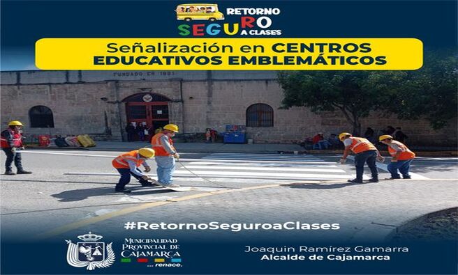 📌Seguimos trabajando para mejorar la señalización en diferentes instituciones educativas y así salvaguardar la integridad de todos los escolares en diferentes instituciones de Cajamarca.