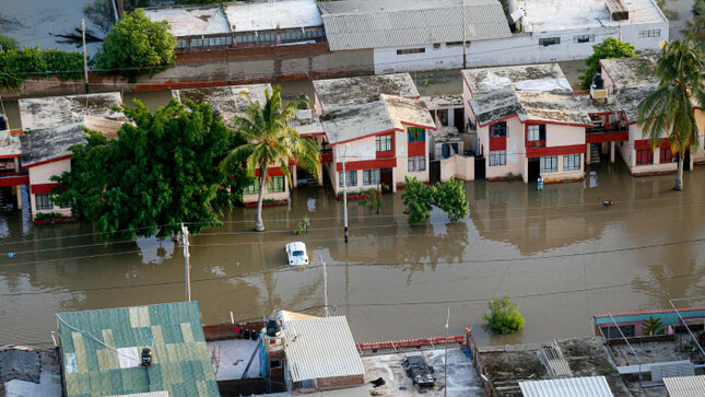 casas inundadas