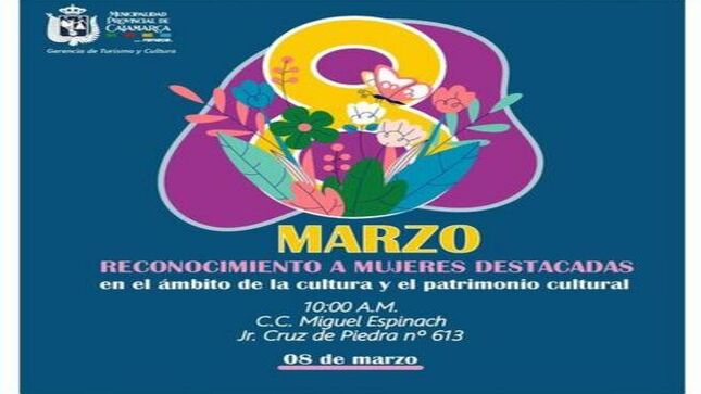 📌Acompáñanos en una noche de reconocimiento a Mujeres Destacadas en el ámbito de la Cultura y el Patrimonio Cultural. Te invitamos a celebrar y honrar a las mujeres que han contribuido significativamente al enriquecimiento cultural y la preservación del patrimonio. 😊🌟
Fecha: Viernes, 08 de marzo de 2024 
Hora: A partir de las 10:00 a.m. 
Lugar: Centro Cultural Miguel Espinach.