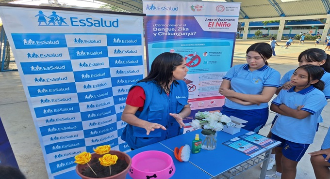 EsSalud Piura: alumnos de colegio San Gabriel se benefician con charla de sensibilización para prevenir casos de dengue