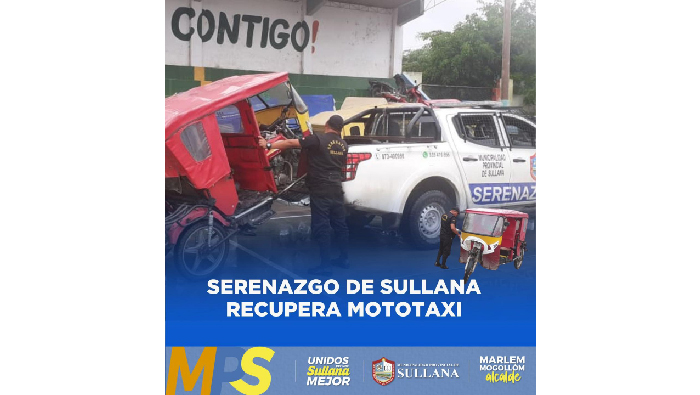 Serenazgo de la Municipalidad de Sullana recupera mototaxi abandonada