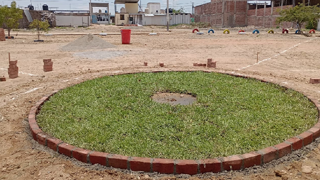Municipalidad y JUVECO instalan un área verde en parque ADUS
