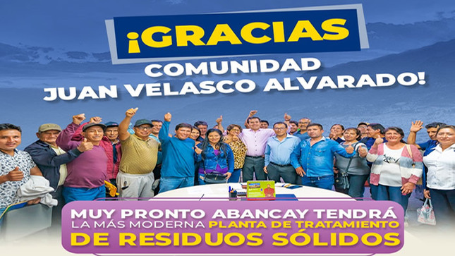 ¡Muchas Gracias Comunidad De Juan Velasco Alvarado! Celebramos Un Paso Importante Hacia Un Futuro Sostenible Para Abancay.