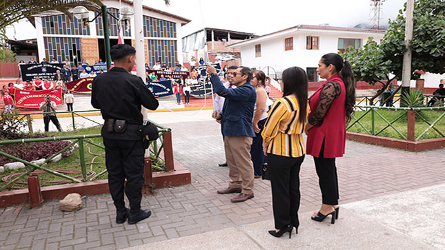 Se realiza Ceremonia de Izamiento en conmemoración del Día Internacional de la Mujer, organizado por la Municipalidad de Rodríguez de Mendoza