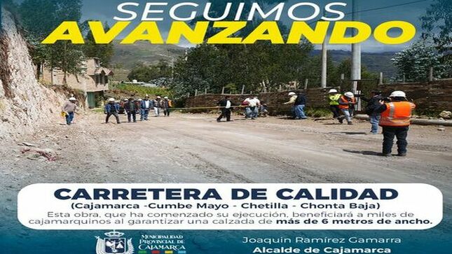 📌El Colegio de Ingenieros de Cajamarca, bajo la dirección del ingeniero Hugo Miranda, ha llevado a cabo una exhaustiva supervisión para asegurar el cumplimiento riguroso de las especificaciones técnicas en la construcción de una relevante infraestructura vial que viene ejecutando la Municipalidad Provincial de Cajamarca. Esta obra, que ha comenzado su ejecución, beneficiará a miles de cajamarquinos al garantizar una calzada de 𝒎𝒂́𝒔 𝒅𝒆 6 𝒎𝒆𝒕𝒓𝒐𝒔 𝒅𝒆 𝒂𝒏𝒄𝒉𝒐.