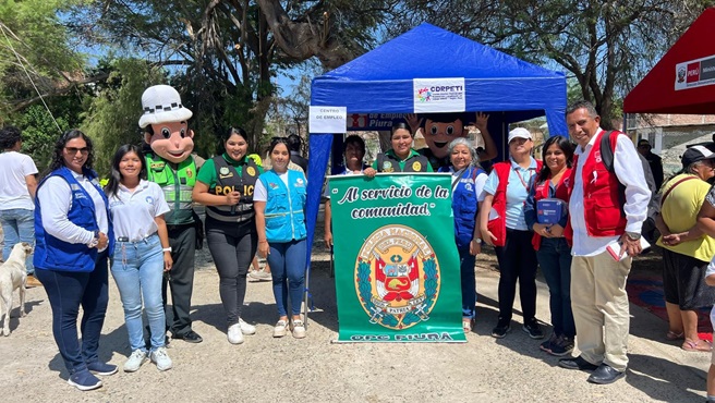 DRTPE Piura como Secretaria Técnica del Comité Directivo Regional de la Prevención y Erradicación del Trabajo Infantil participó en Feria Multisectorial de Barrio Seguro.