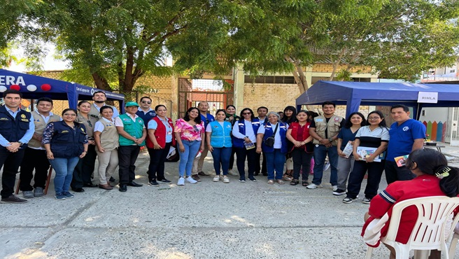 DRTPE Piura como Secretaria Técnica del Comité Directivo Regional de la Prevención y Erradicación del Trabajo Infantil participó en Feria Multisectorial de Barrio Seguro.