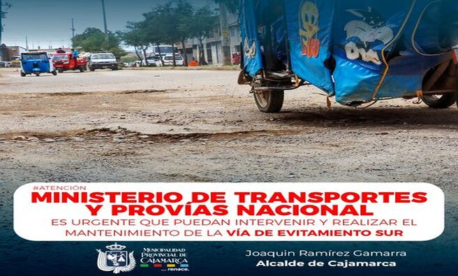 📌Hemos intentado hacer mantenimiento de nuestra Vía de Evitamiento Sur y solo encontramos trabas por ser 𝒖𝒏𝒂 𝒗𝒊́𝒂 𝒏𝒂𝒄𝒊𝒐𝒏𝒂𝒍.
⚠️Necesitamos que el Ministerio de Transportes y Comunicaciones del Perú y Provias Nacional actúen conforme a su competencia y responsabilidad de reparar esta vía de alto tránsito para nuestra ciudad.
