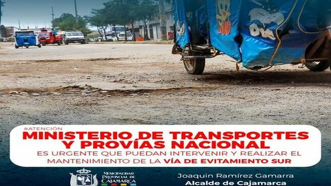 📌Hemos intentado hacer mantenimiento de nuestra Vía de Evitamiento Sur y solo encontramos trabas por ser 𝒖𝒏𝒂 𝒗𝒊́𝒂 𝒏𝒂𝒄𝒊𝒐𝒏𝒂𝒍.
⚠️Necesitamos que el Ministerio de Transportes y Comunicaciones del Perú y Provias Nacional actúen conforme a su competencia y responsabilidad de reparar esta vía de alto tránsito para nuestra ciudad. 