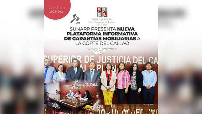 SUNARP presenta nueva plataforma informativa de garantías mobiliarias a la Corte Superior del Callao
