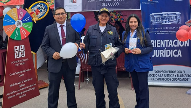 Corte Superior de Justicia Cusco participó activamente en la Feria por el Día Internacional de la Mujer en Quispicanchi