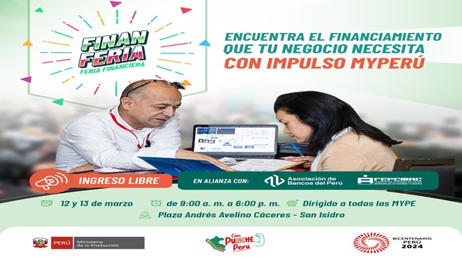 El Ministerio de la Producción le extiende una cordial invitación para participar en la Feria Financiera “Finanferia 2024”.