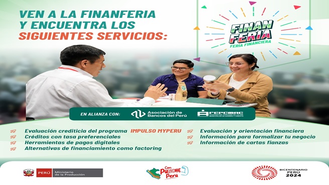 El Ministerio de la Producción le extiende una cordial invitación para participar en la Feria Financiera “Finanferia 2024”.