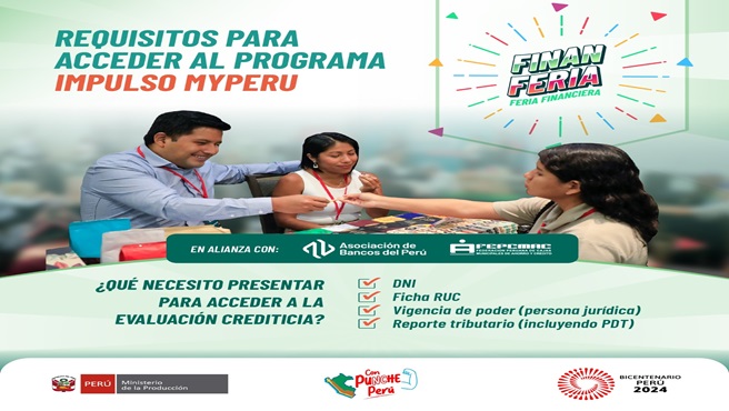 El Ministerio de la Producción le extiende una cordial invitación para participar en la Feria Financiera “Finanferia 2024”.
