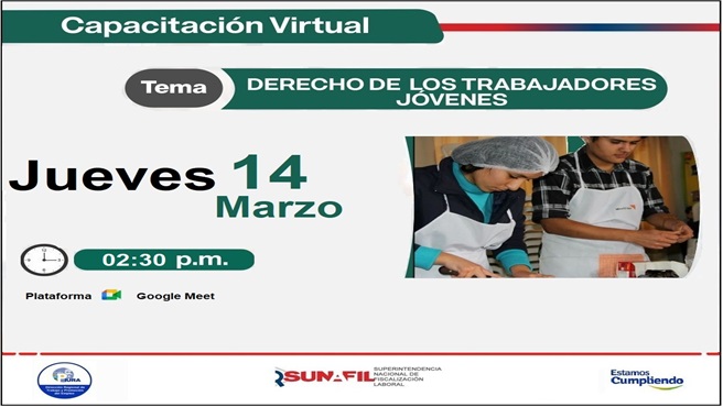 DRTPE Piura en coordinación con SUNAFIL Piura realizarán capacitación virtual: "Derechos de los Trabajadores Jóvenes"