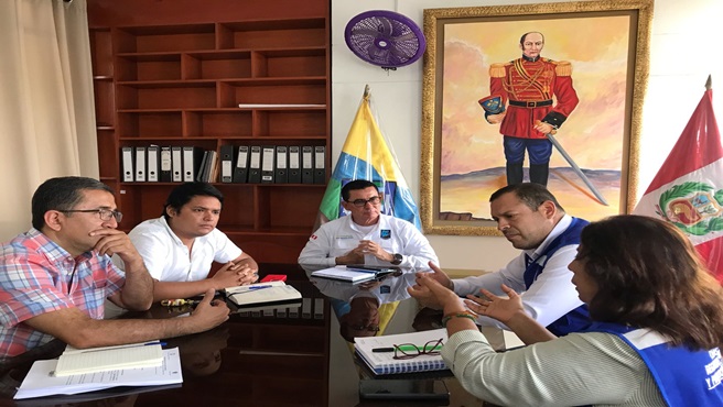 Representantes de la DRTPE Piura se reunió con representantes de la Municipalidad de Tambogrande.