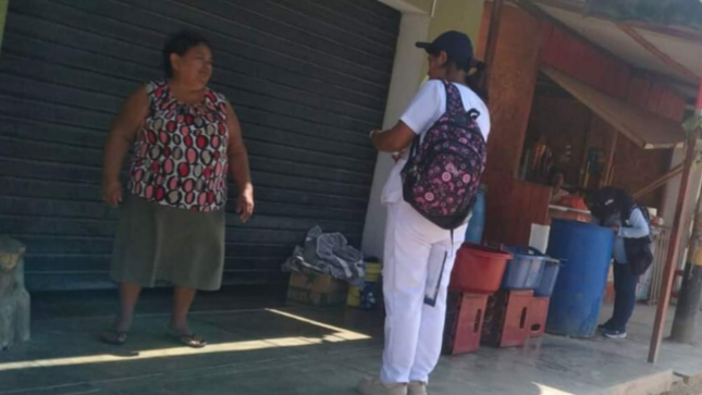 19 Brigadas hacen barrido casa por casa ante casos confirmados de dengue en el anexo de 15 de Enero - Chilca