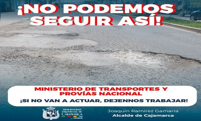 📌No podemos seguir teniendo esta vía de alto tránsito en estas condiciones. Ministerio de Transportes y Comunicaciones del Perú y Provias Nacional les pedimos que puedan realizar el mantenimiento respectivo 𝒐 𝒒𝒖𝒆 𝒏𝒐𝒔 𝒑𝒆𝒓𝒎𝒊𝒕𝒂𝒏 𝒕𝒓𝒂𝒃𝒂𝒋𝒂𝒓 𝒑𝒂𝒓𝒂 𝒎𝒆𝒋𝒐𝒓𝒂𝒓 𝒆𝒔𝒕𝒂 𝒊𝒎𝒑𝒐𝒓𝒕𝒂𝒏𝒕𝒆 𝒗𝒊́𝒂. 