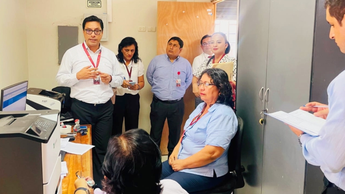 Monitorean el servicio de atención a los usuarios judiciales en Paita
