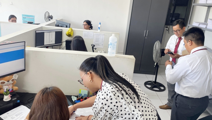 Monitorean el servicio de atención a los usuarios judiciales en Paita