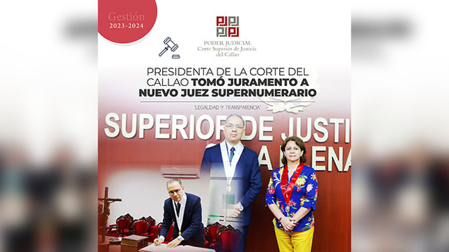 Presidenta de la Corte del Callao tomó juramento a nuevo magistrado de Juzgado de Trabajo