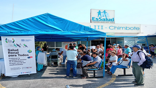 EsSalud Áncash realiza campañas de salud para promover cuidado de los riñones