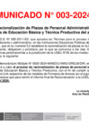 Vista preliminar de documento COMUNICADO 03 - PROCESO DE RACIONALIZACION PERSONAL ADMINISTRATIVO 2024