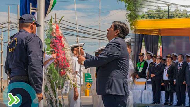La marina peruana conmemora al héroe del milenio durante el viaje de instrucción al litoral 2024