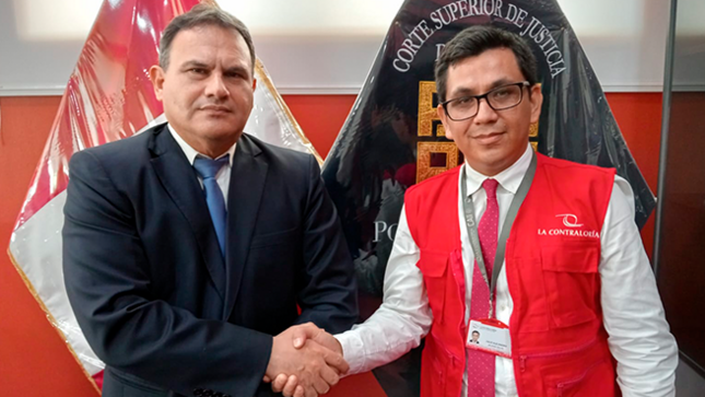 Dr. Tullio Bermeo Turchi y el C.P.C. Julio Alejandro Aliaga Silva