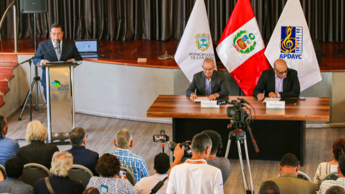 Convenio entre la Municipalidad de San Borja y APDAYC