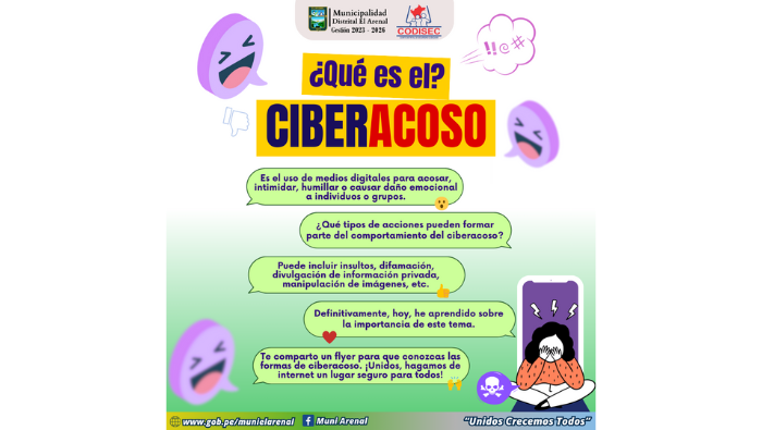 Flyer de la campaña contra el ciberacoso 