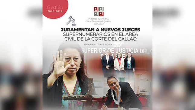 Juramentan a nuevos Jueces supernumerarios en el Módulo Civil de la Corte Superior de Justicia del Callao