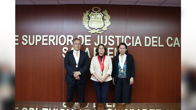 Juramentan Emilio Velásquez y Elizabeth Cristóbal como Jueces supernumerarios en el Módulo Civil de la Corte Superior de Justicia del Callao