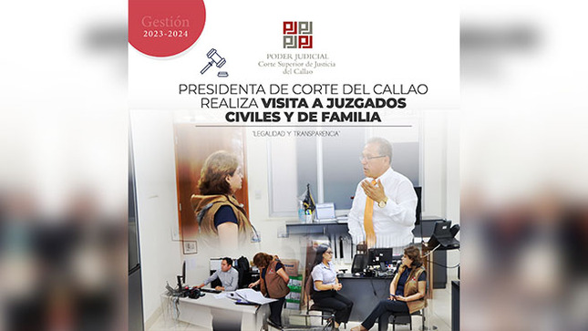 Presidenta de la Corte del Callao realiza visita a  Administradores de Juzgados Civiles y de Familia para monitoreo del cumplimiento del plan de trabajo de la Gerencia de Administración Distrital.