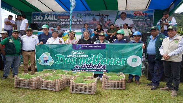 Electrocentro y DRAJ lanzan programa de reforestación para sembrar 2 millones de árboles este 2024