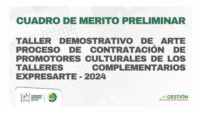 Cuadro de merito preliminar