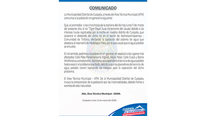 COMUNICADO