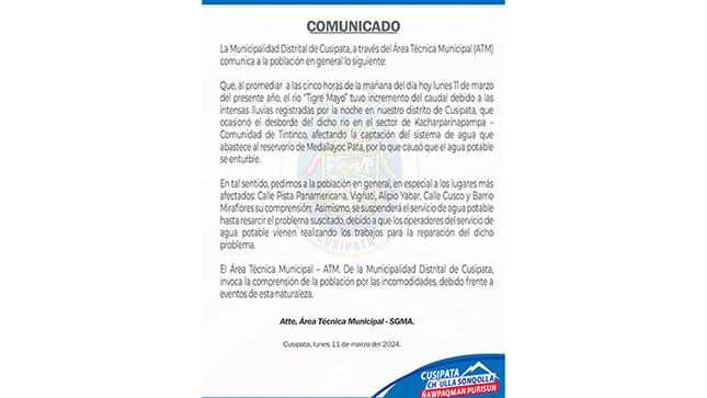 COMUNICADO