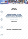 Vista preliminar de documento Directiva DI-031-DRC/005 "Regularización de Actas de Nacimiento con Código Único de Identificación (CUI) Preimpreso o Numeración Preimpresa que No correspondan" Primera Versión