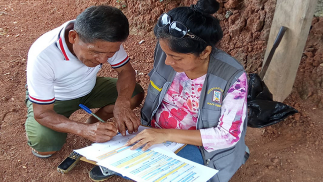 Continua Empadronamiento en el SECTOR 5 DE JUNIO del Centro Poblado CHIRIACO