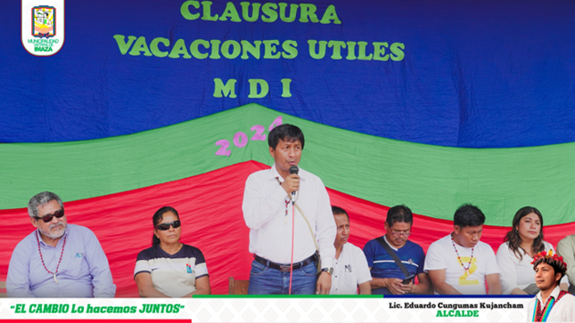 Se realizo la Clausura de las Vacaciones Útiles en el Distrito de Imaza