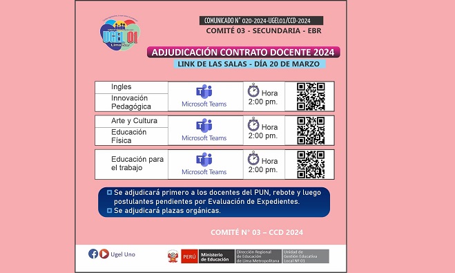 Comunicado 20 - Adjudicación