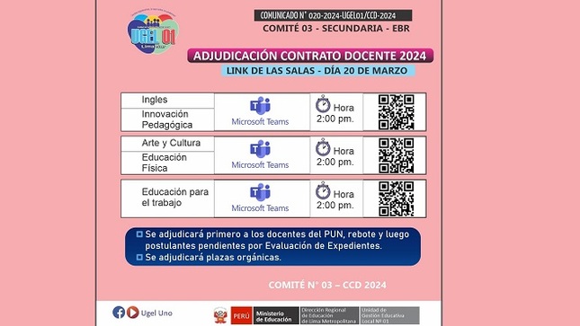 Comunicado 20 - Adjudicación